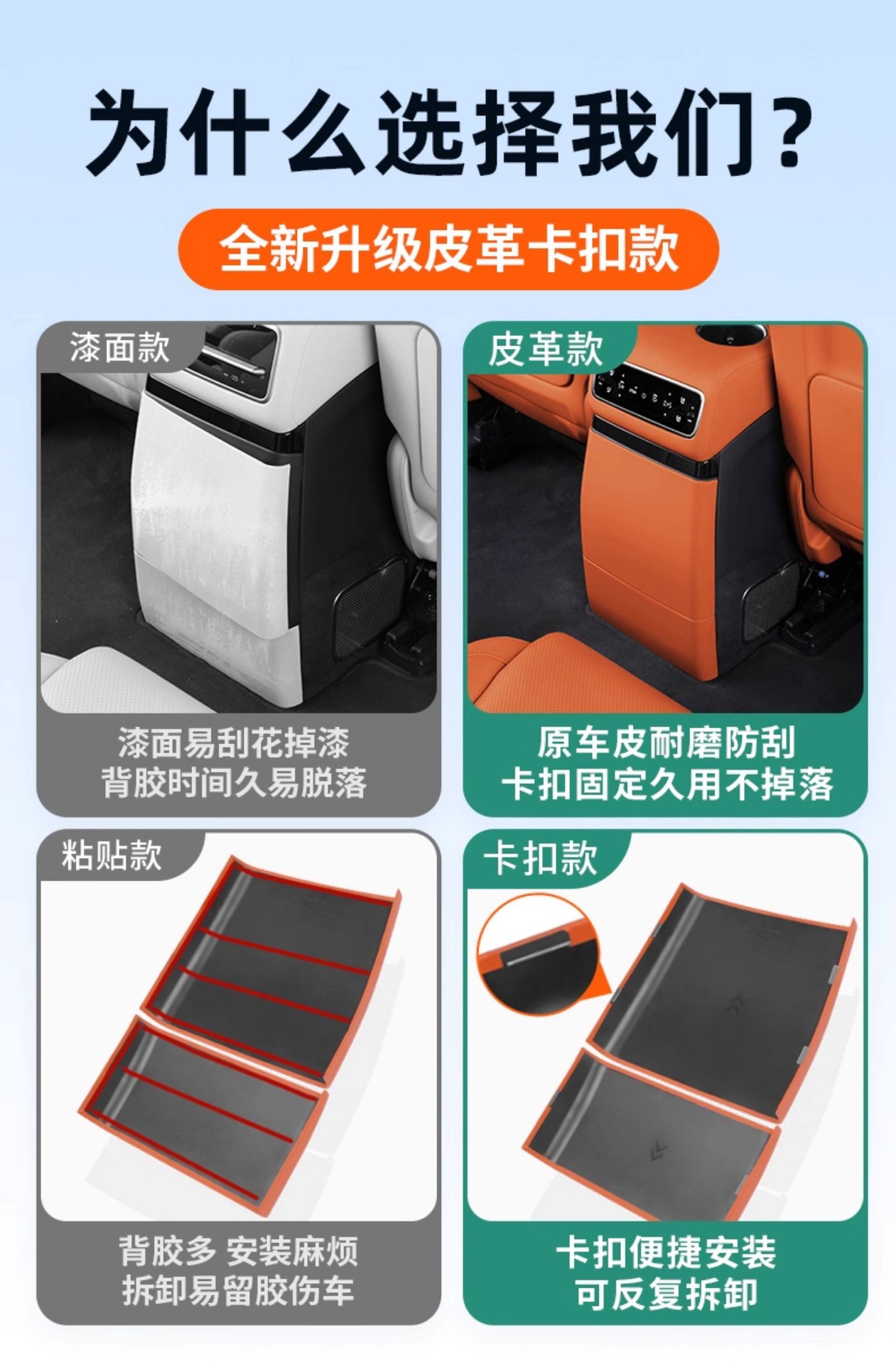 Suitable for Ideal I6I8L6L7L8L9 Rear Anti-Kick Pad Interior Modification Refrigerator Air Conditioning Protective Panel Car Accessories