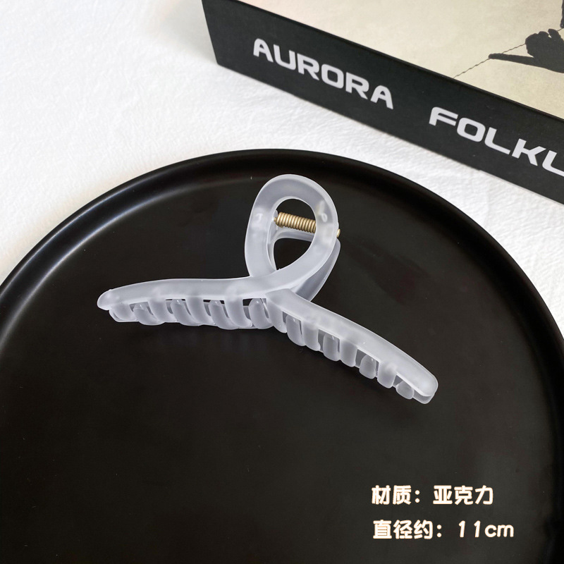 Clip de garra grande Placa de horquilla de acrílico horquilla hembra elegante temperamento tiburón clip tocado clip de Cabeza trasera horquilla