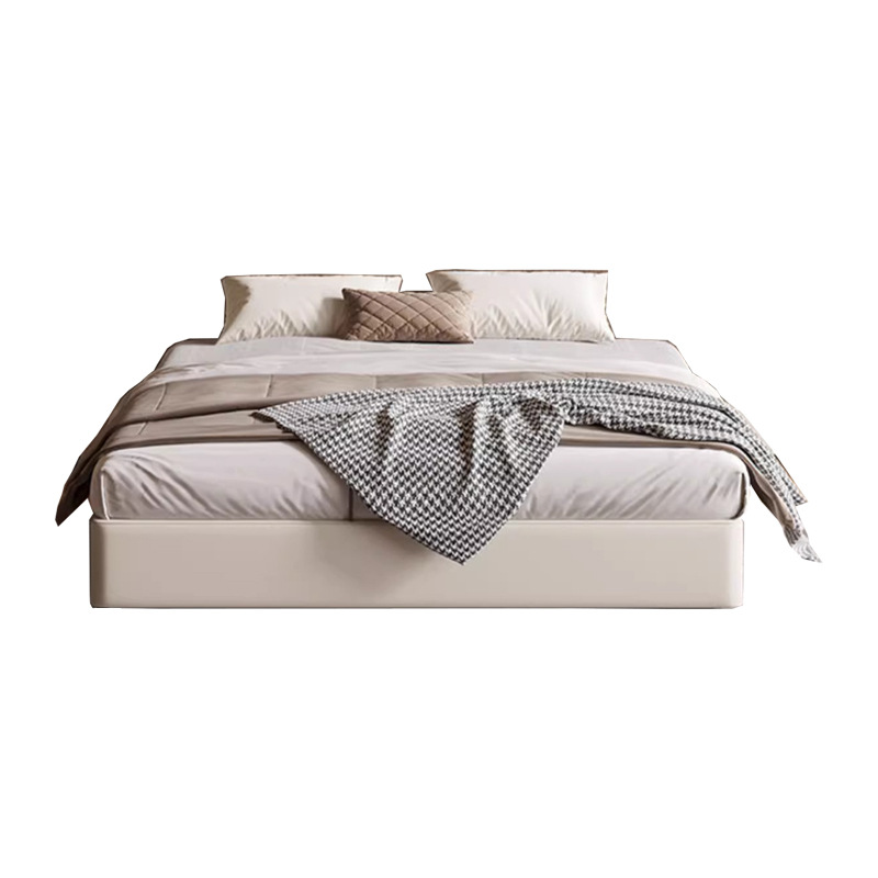 Cama sin cabeza moderna y simple doble tipo de casa pequeña con cajones cama de almacenamiento en el suelo cama sin respaldo cama de madera maciza cama de tatami