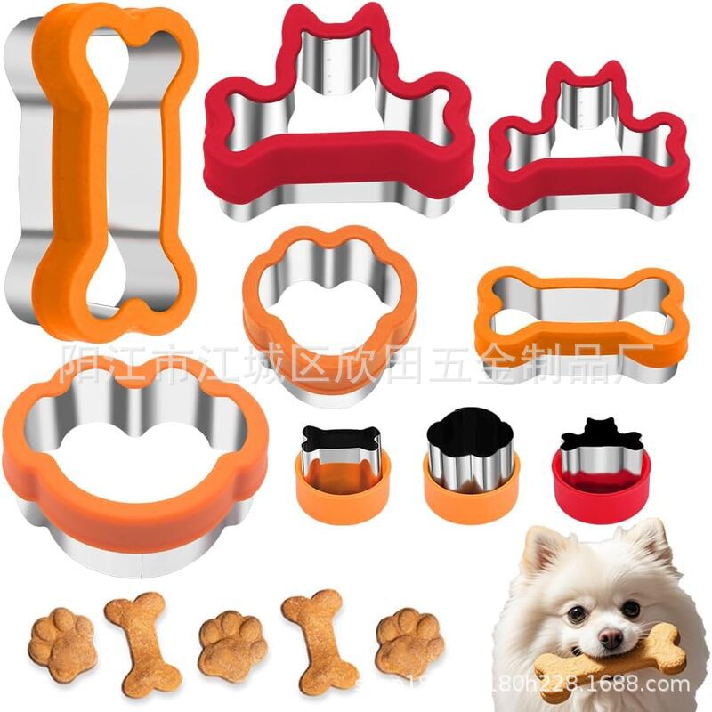 Amazon Bone Cookie Mold Set de acero inoxidable Cartoon Sandwich Molde de herramientas de horneado Factory Wholesale