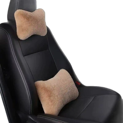 Warm Rabbit Fur Neck Pillow, Headrest