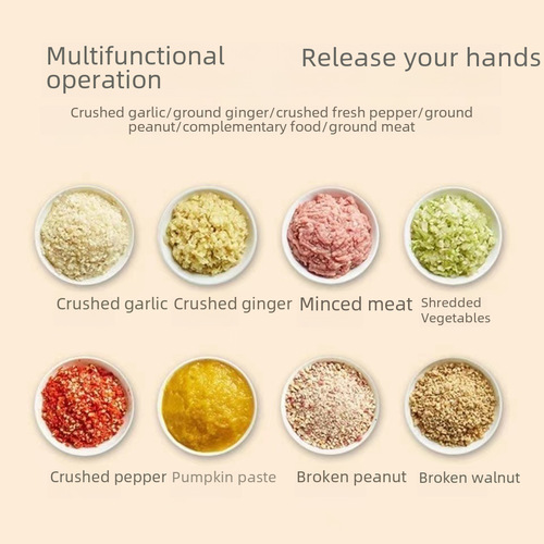 Automatic Garlic Mashing Machine, Garlic and Ginger Home Use Small Infant Food Machine, Electric Garlic Masher