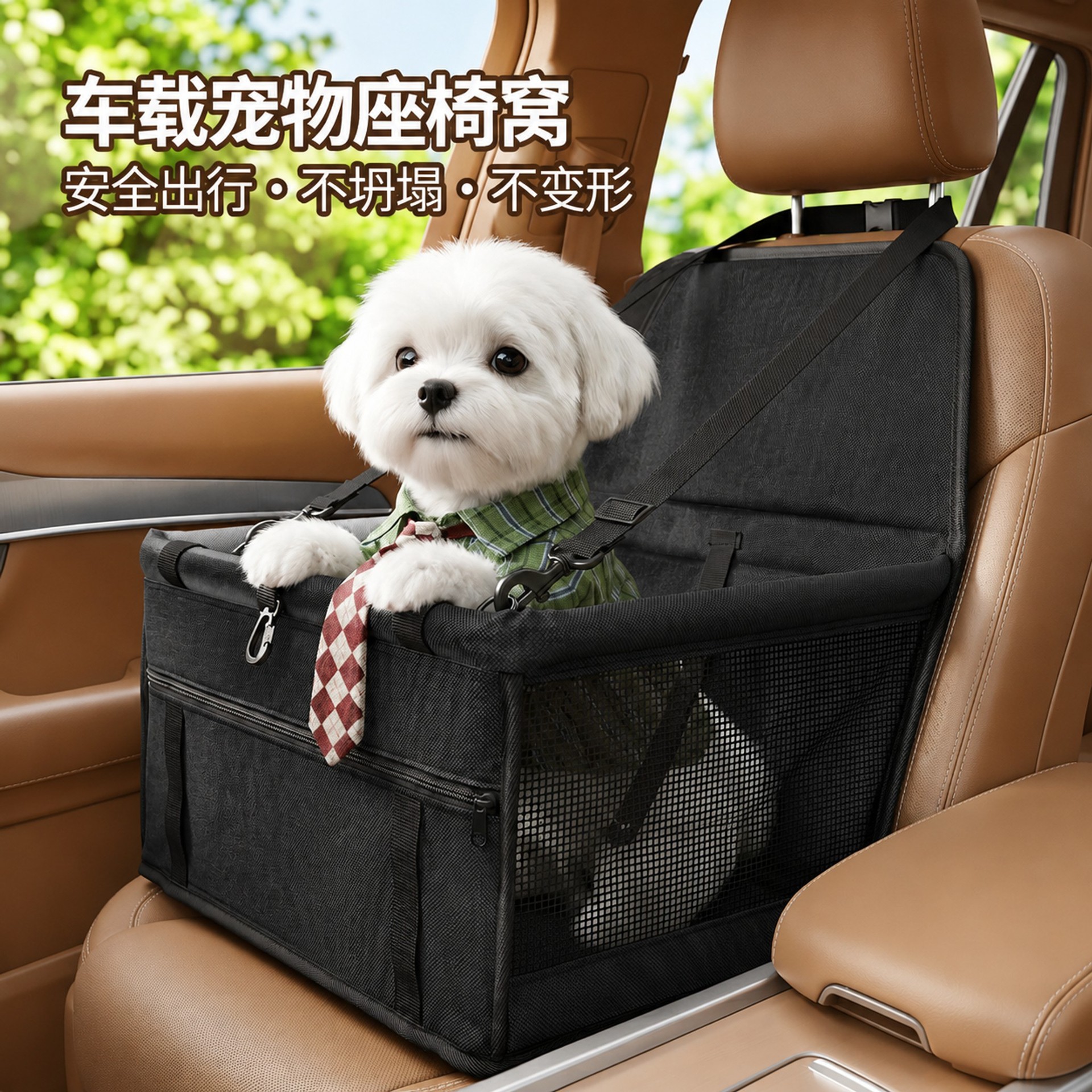 New Foreign Trade Model Car Pet Seat Bed, Breathable Mesh Dog Anti-Dirt Car Mat, Foldable Car Pet Carrier Bag