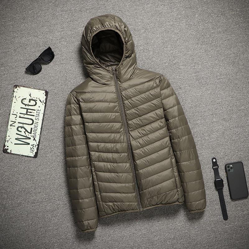 Anti-temporada clara ropa de algodón ligera plumón hombre tamaño ultra delgada ropa de algodón ligera abrigo corto a prueba de frío