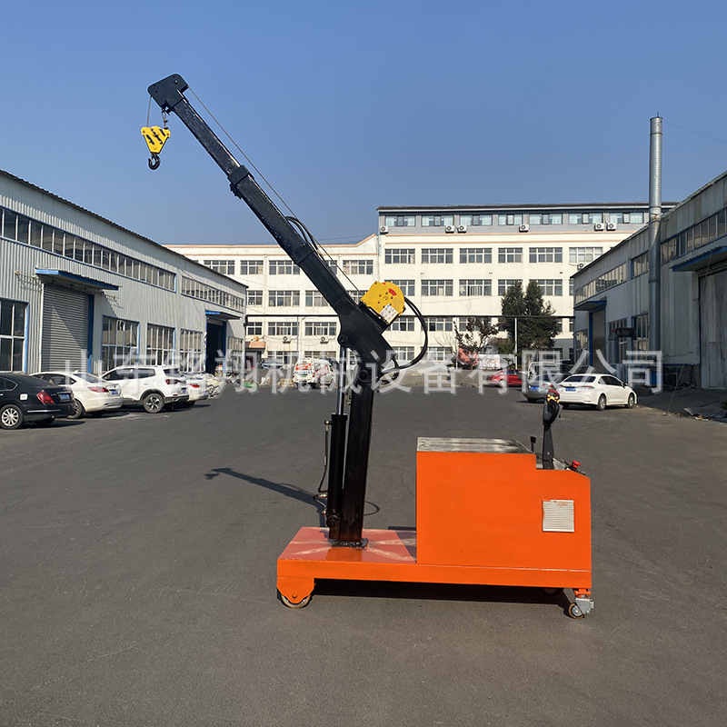 移动式单臂吊车车间用模具工件吊装1吨2吨 电动行走液压起重吊机