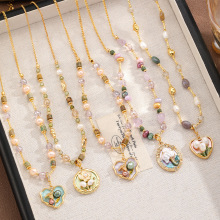 NALA娜啦新中式配饰淡水珍珠项链配饰女自然石项链轻奢小众锁骨链