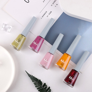 Non-Peeling Nail Polish Non-Baking Quick-Drying Long-Lasting Cross-Border Naked Color Transparent Nail Polish Shop Full Set Oily Nail Polish Wholesale