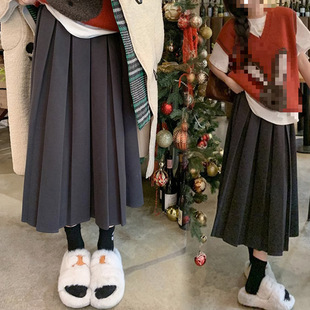 Tmall quality new autumn and winter fashion Sanzhai twisted Roman pregnant women fashion pleated long skirt belly support skirt