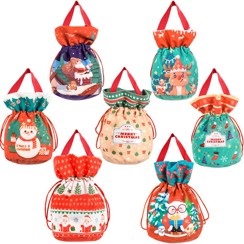 Christmas decorations Christmas velvet apple bag Elk Snowman gift bag handbag children's creative candy bag