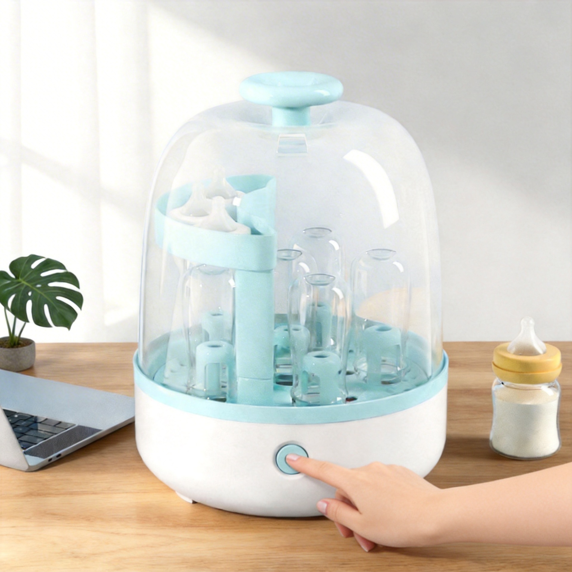 Whale Love Bottle Sterilizer Baby Sterilizer Anti-dry Burning Baby Special Integrated High Temperature Steam Sterilizer