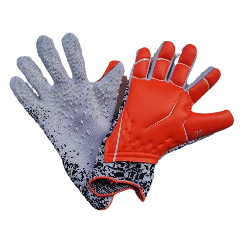 Guantes de portero de fútbol transfronterizo profesional niños adultos látex dedo libre resistente al desgaste antideslizante transpirable guantes de portero