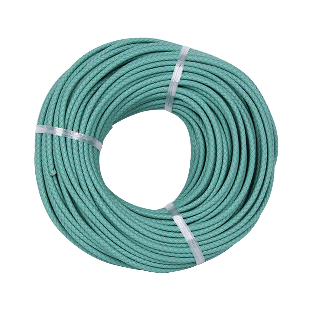 Pulsera de cuerda de cuero de vaca de primera capa cuerda de cuero Zhou Sheng mismo estilo cuerda de cuero tejida adecuada para Zhou Sheng cuentas de la suerte accesorios de joyería de oro duro