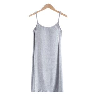 Modal mid-length suspender skirt with chest pad inner Cup one-piece outer vest bottoming skirt women's inner underskirt