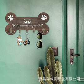 跨境玄关木质挂钩支架墙壁装饰卡通挂架狗爪造型门口衣服挂钩