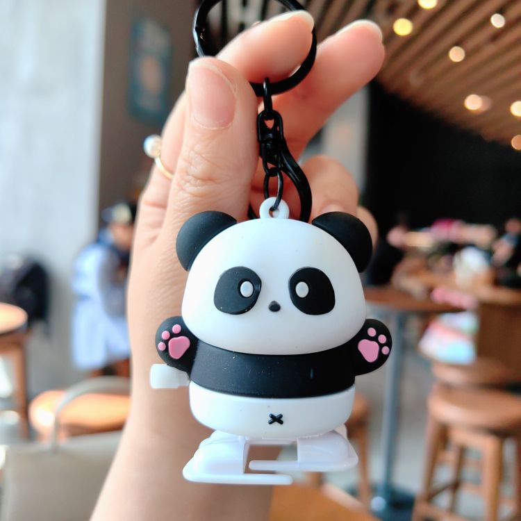 63g Weight Bag Pendant, Keychain Classification 1 Piece Quantity Casual, Daily Occasion Silica Gel Material Panda Pattern Unisex Gender Cute Style 1 Piece Cute Panda Silica Gel Unisex Bag Pendant Keychain 6
