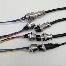 GX16 GX12-2芯3芯4芯8航空插头插座接线焊线带注塑线连接器线束