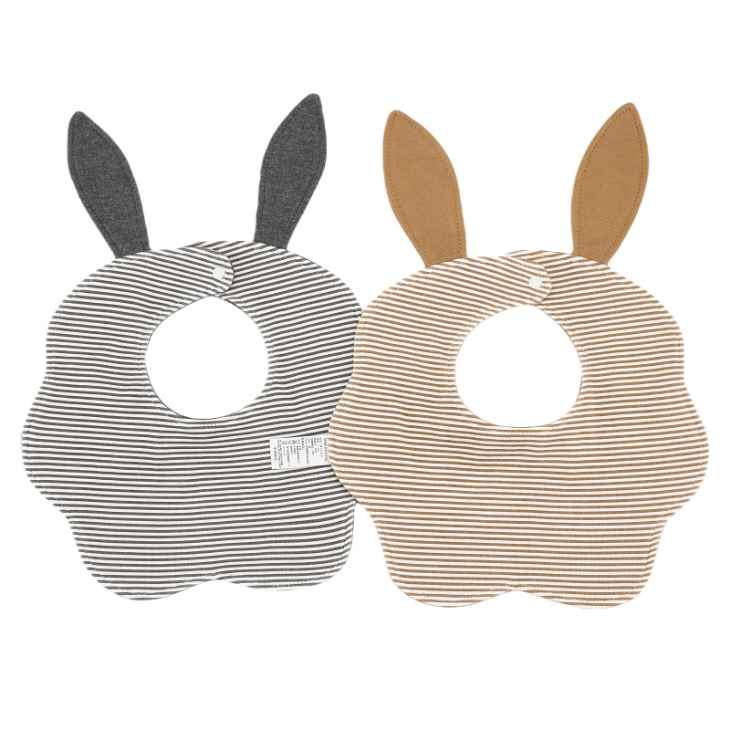Babero de Pétalo con Orejas de Conejo de 100% Algodón Absorbente para Bebés image 5