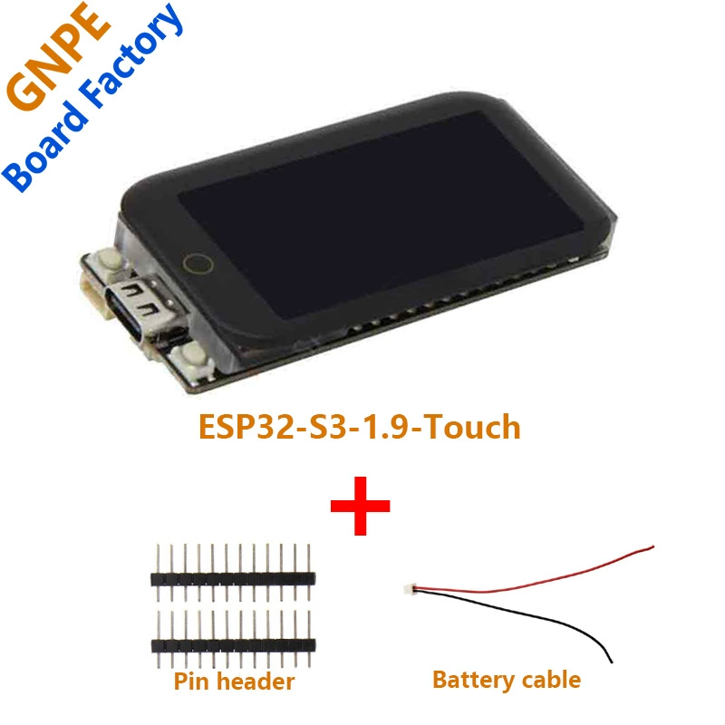 LCD-модуль 1,9 дюйма (T-Display-S3) ESP32-S3R8, опция тачпада, кейс серый/чёрный
