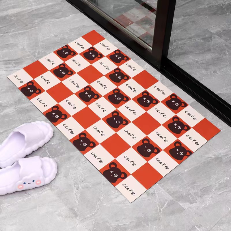 Alfombra de suelo transfronteriza alfombra de suelo antideslizante de baño de color sólido alfombra de barro suave de diatomita simple cocina alfombra de suelo de baño