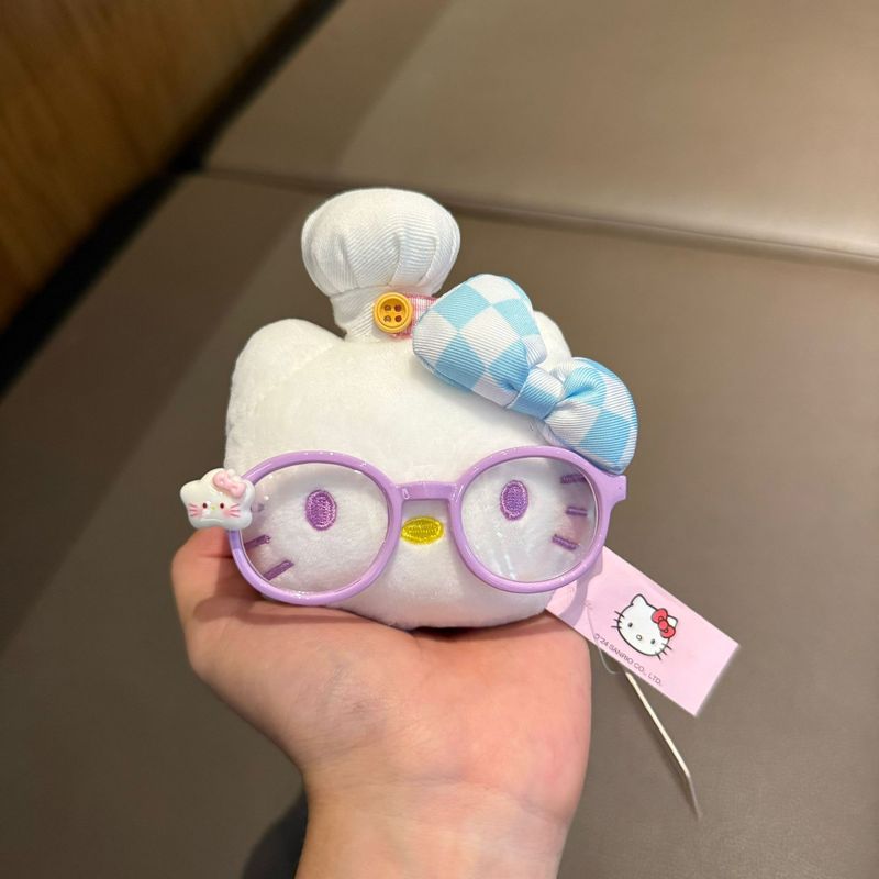 正版三丽鸥HelloKittykt头钥匙扣包包挂件眼睛系列潮流手链时尚礼|undefined