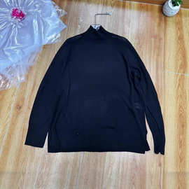 秋冬季纯色女装毛衣打底衫 ZA*A外贸*单高领女式针织衫出口服装女