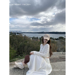 套装女2025秋季新款韩系气质设计感修身短款针织上衣高腰半身裙潮