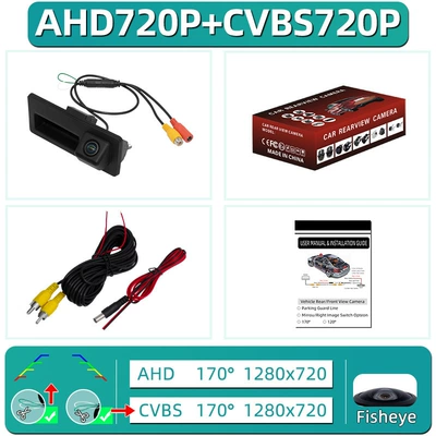 Suitable for Audi Vehicle camera - volkswagen-audi-a4la6q3q5a3q7-ahd720pcvbs-dual-control-fisheye-wide-angle