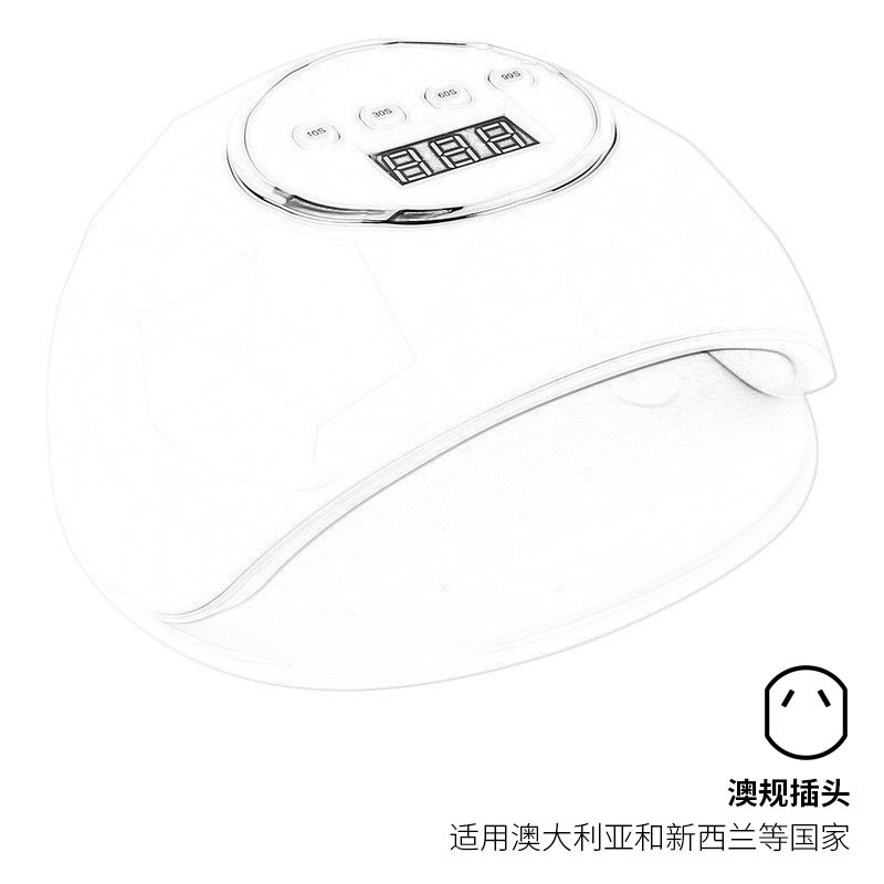 Nuevo producto Lámpara de uñas Máquina de fototerapia de secado rápido Lámpara para hornear uñas de alta potencia Lámpara de fototerapia de esmalte de uñas especial para salón de uñas Transfronterizo
