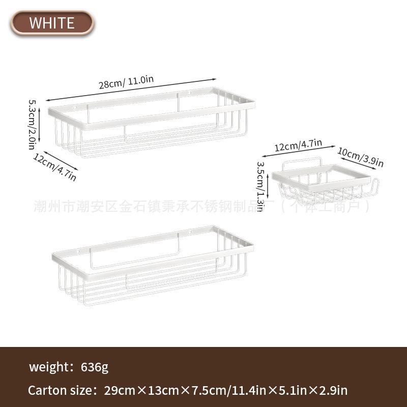 Rack de almacenamiento de artículos de baño sin perforación Rack de almacenamiento de jabón de baño casero