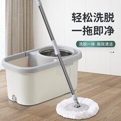 手を洗って回転しないモップのバケツセットを厚くして乾かしたモップの八の字モップのバケツの家庭用を引っ張る