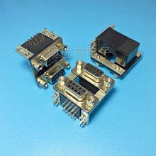 博達鑫電子VGA雙層9孔DR9公/公雙層 上公下公VGA串口連接器9P