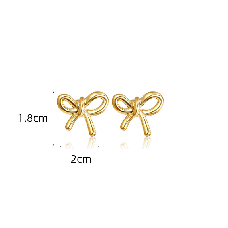 15g Weight Ear Studs Classification 1 Pair Quantity Daily, Party, Date Occasion Alloy Material Heart Shape, Bow Knot Pattern Women's Gender Plating Design Vintage Style Style 1 Pair Vintage Style Heart Shape Bow Knot Plating Alloy Ear Studs 无