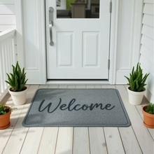 跨境爆款PVC丝圈喷印地垫亚马逊出口源头厂家直售入户地垫