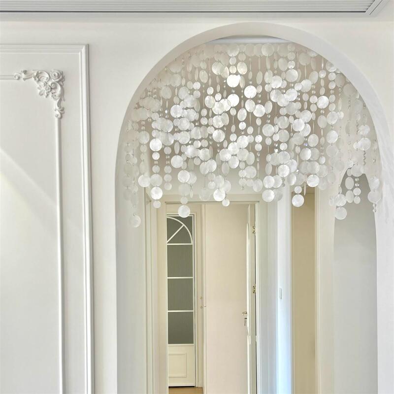 Shell Door Curtain Creative Homemade Handmade DIY Mica Arch Partition Curtain Material Package Living Room Bedroom Decorative Curtain