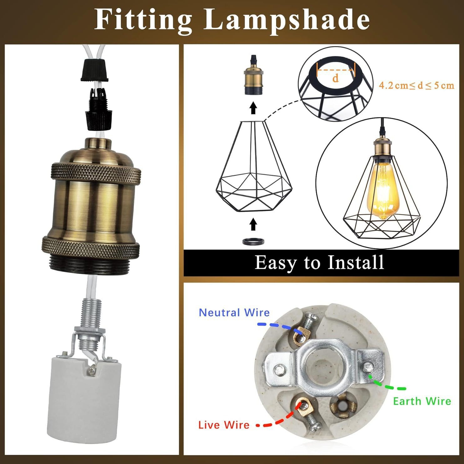 Zhongshan Fuente Fabricante transfronterizo E26E27 lámpara de aluminio antiguo taza de lámpara de cerámica lámpara adecuada para lámparas de succión y elevación