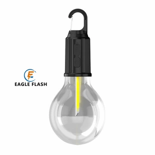Camping LED Bubble Lamp (Eagle Flash) EF-T Series — 400 mAh Rechargeable & Solar, Hook Handle