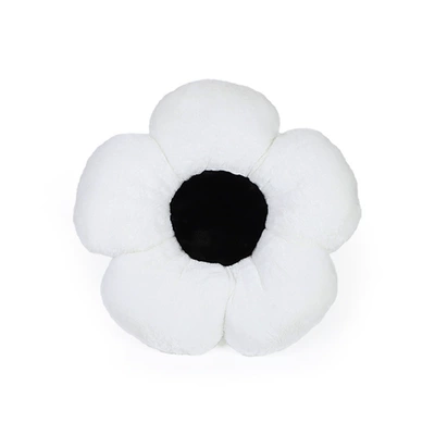 Seat cushion, seat cover: Car Seat Cushion, Trendy Light - rabbit-fur-flower-waist-with-white-black-core
