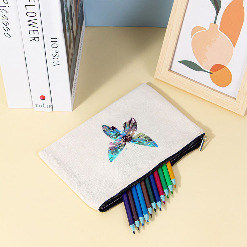 Unisex Rainbow Heart Shape Butterfly Canvas Zipper Wallets display picture 12