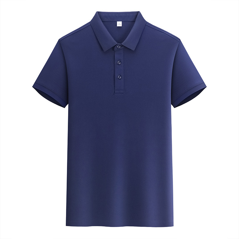 Polo de manga corta de algodón Pima de alta gama con solapa de negocios, polo de algodón para hombre, ropa de trabajo personalizada.