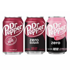 韓国輸入 ドクターペッパー チェリー炭酸飲料 コカ・コーラ ソーダ 350ml 缶