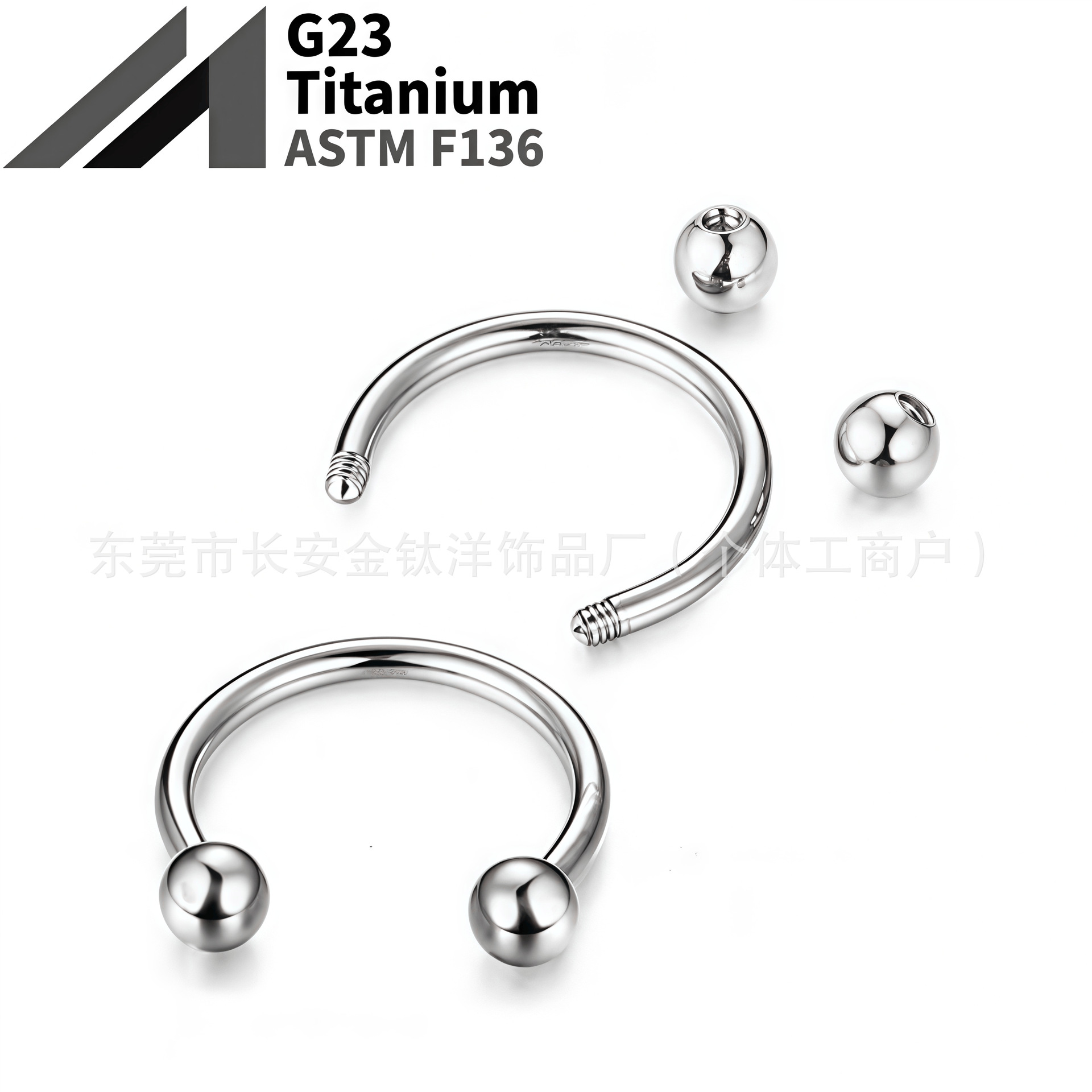 16G labret stud size and finish detail