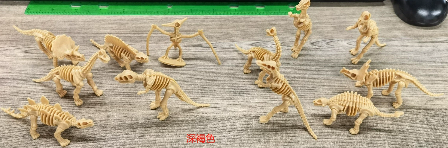 12 мини-игрушек-скелетов динозавров 6cm Левый и правый пластиковый скелет динозавра игрушки