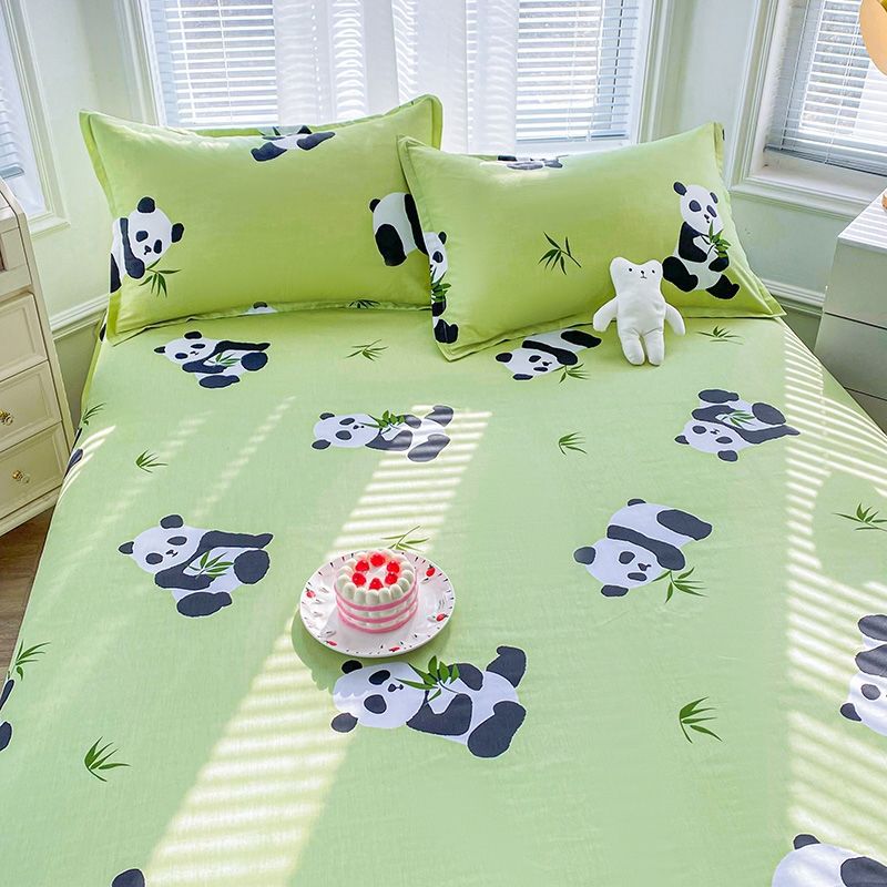 Sábanas de algodón de una sola pieza dormitorio de estudiantes individual 1.2m doble 1.8 lindo panda sábana de dibujos animados dormitorio de niños