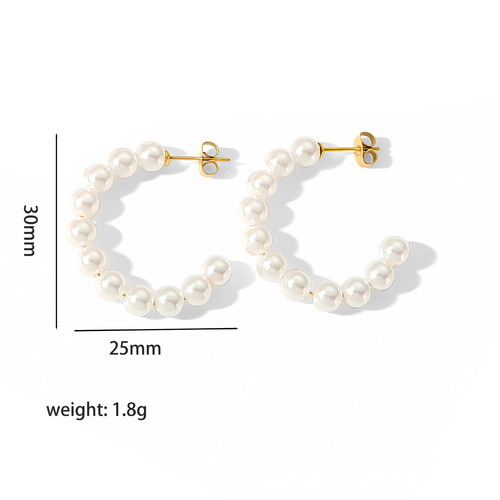 Cross-border hot-selling ins style fashion light luxury earrings hypoallergenic pearl earrings niche high-end women's earrings