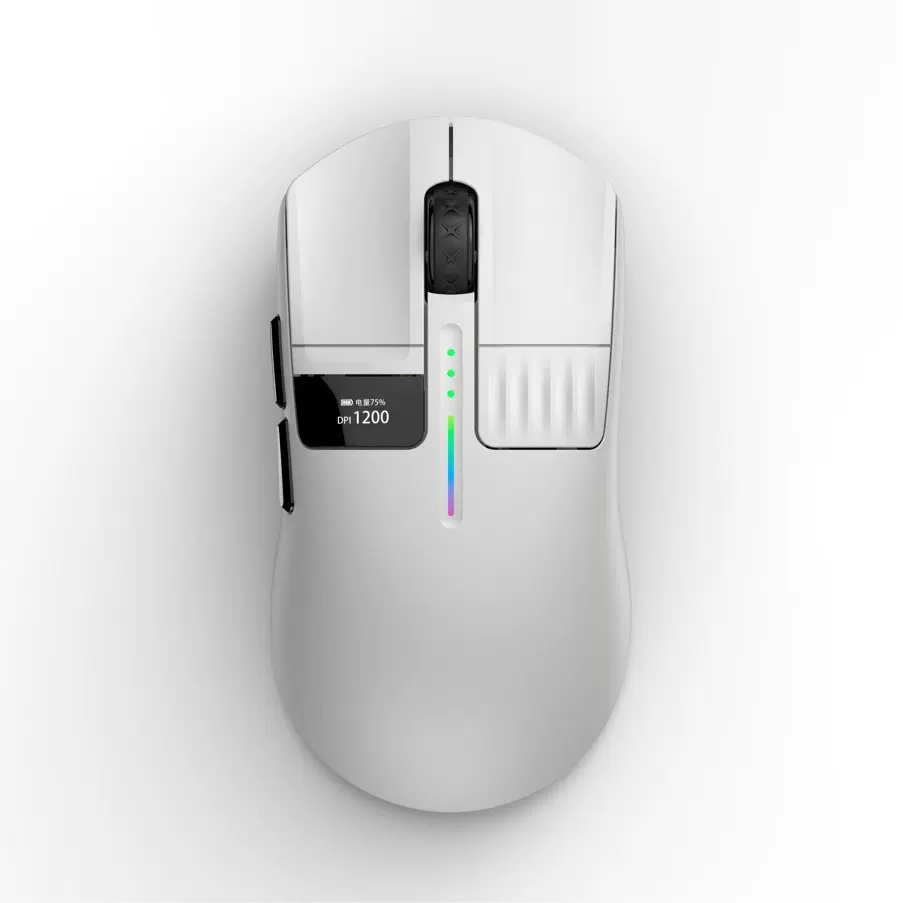 工厂直销跨境批发三模蓝牙可充电游戏鼠标带屏办公