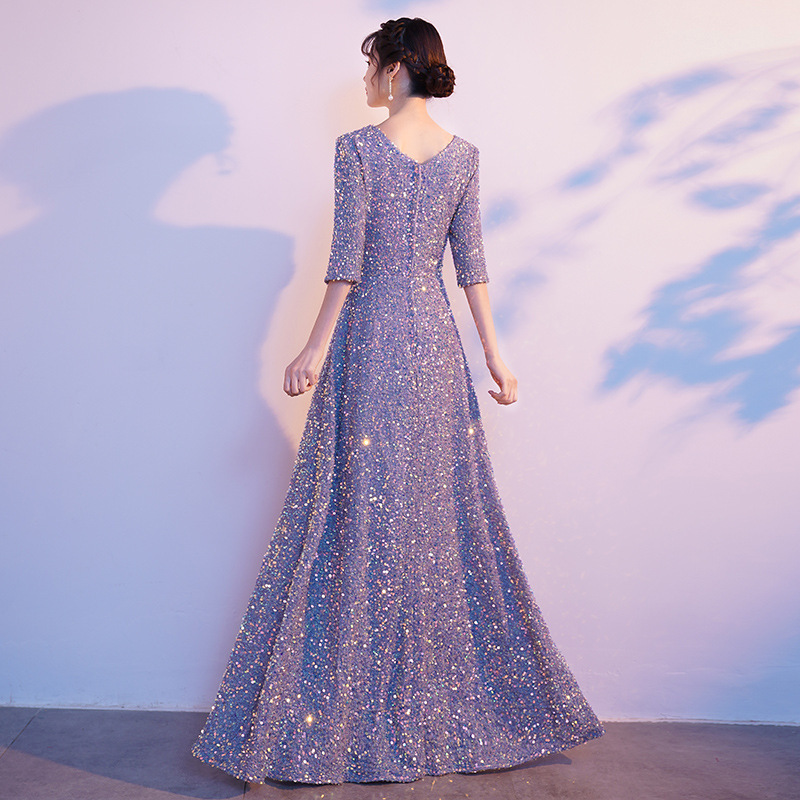 Gran coro, vestido de mujer, vestido largo, interpretación de piano, traje de director, canción roja, lentejuelas, vestido de noche de graduación image 6