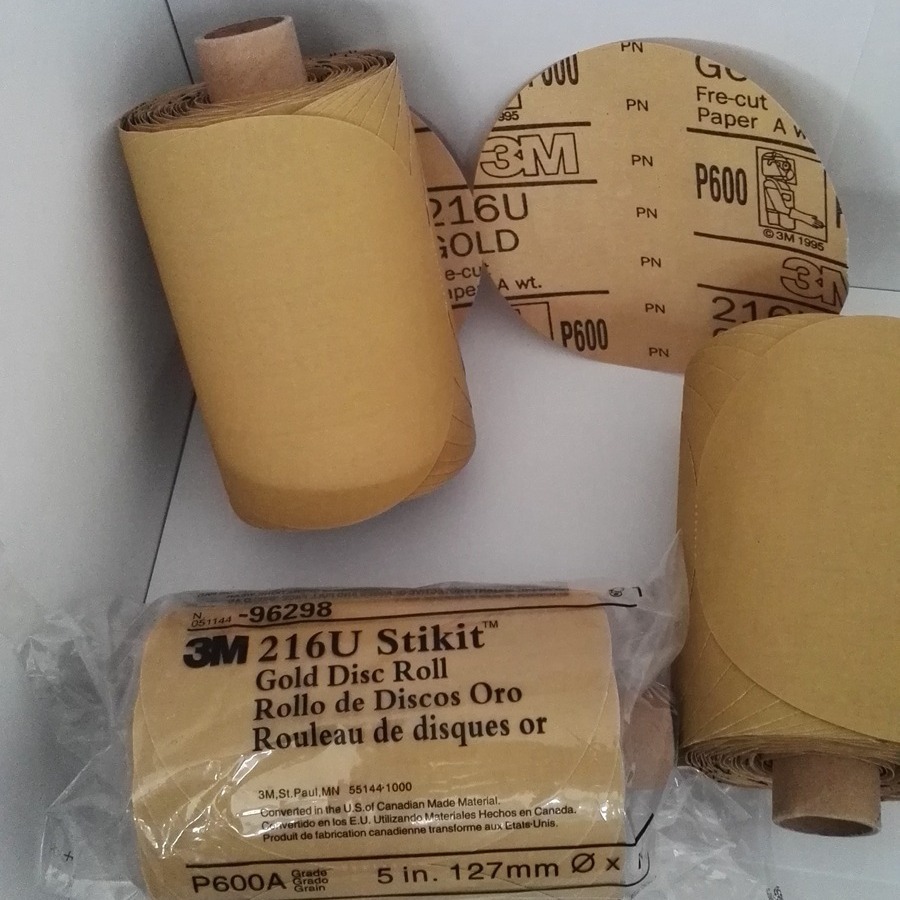 原装 3M216U砂纸卷 5寸自粘背胶角磨机圆砂碟盘砂卷打磨钣金属