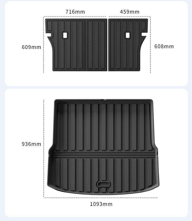 Suitable for 23-26 Changan Dark Blue S07 Fully Environmentally Friendly Car Special Floor Mats, Full Tpe Floor Mats, Trunk Mats