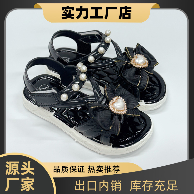 Fábrica mayorista velcro para niños sandalias de niña para exportación directa de verano nuevas sandalias princesa 1168 + S13