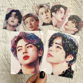 防 弹少年团 JIMIN V台历画册 油画小卡钥匙扣明星周边明信片定